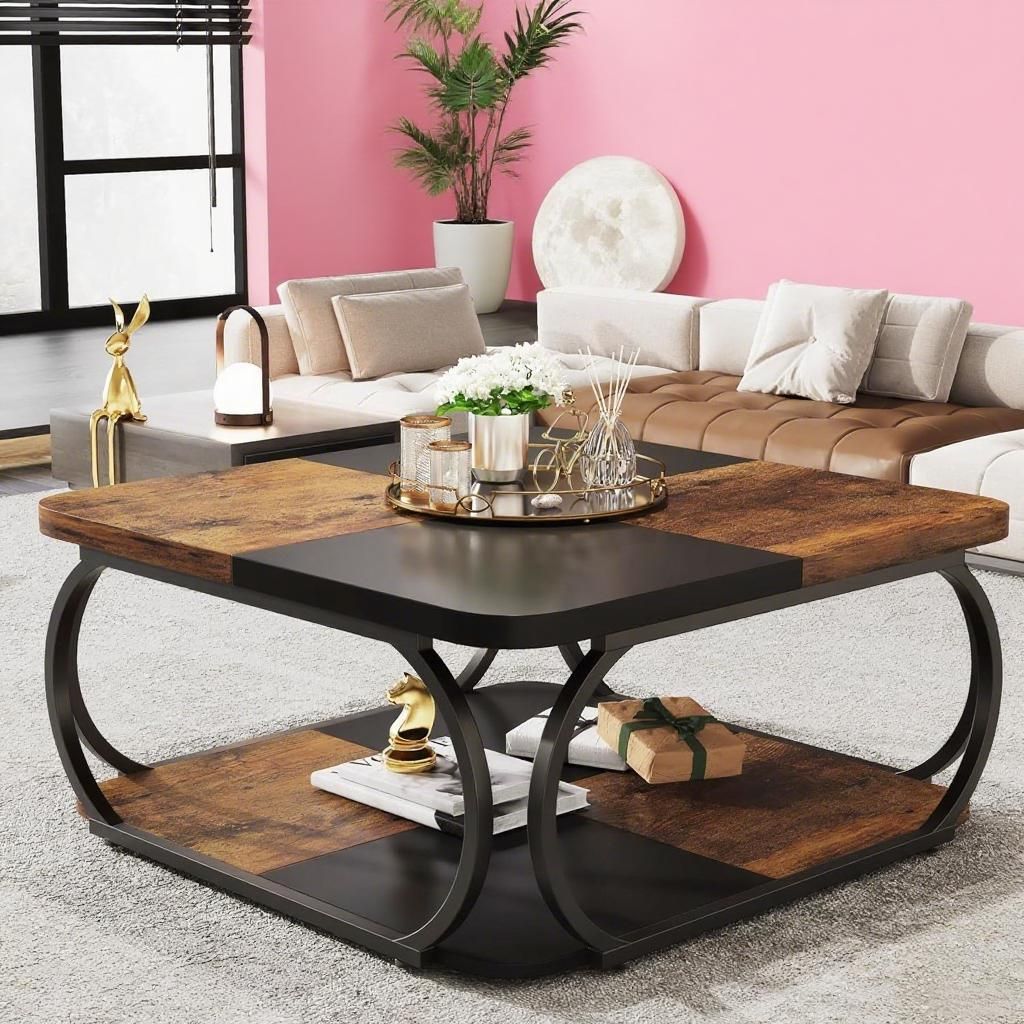 Sustainable Living Design - Handgefertigter, langlebiger, moderner Massivholz-Couchtisch mit nachhaltigem