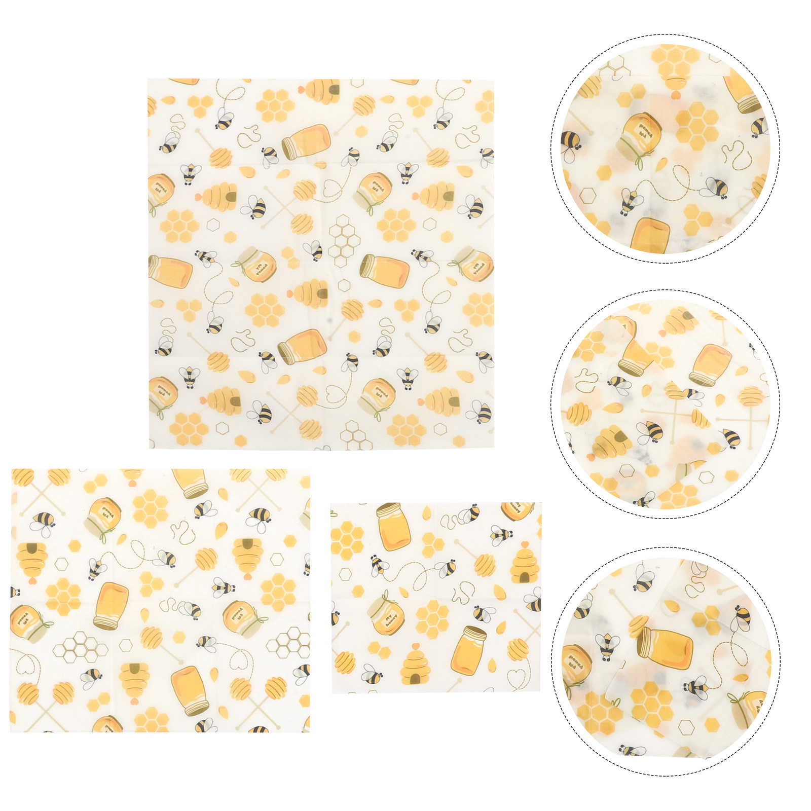 Beeswax Wrap Reusable - 3 Stück Bienenwachs-Lebensmittelverpackungen, wiederverwendbar, für Picknick