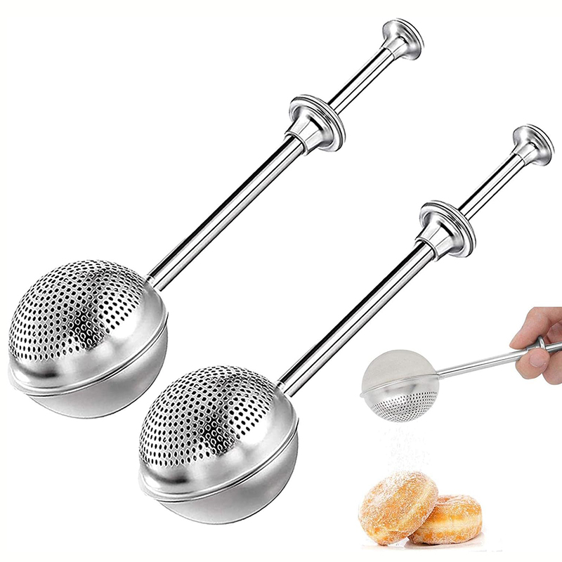 Loose Leaf Tea Infuser - Edelstahl-Mehlfilterlöffel, Bäcker-Streugabel für Zucker, Mehl, Gewürze,