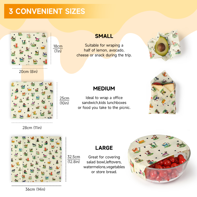 6 Packungen (2S. 2M, 2L) Wiede – Beeswax Wrap Reusable Bewertung und Preis