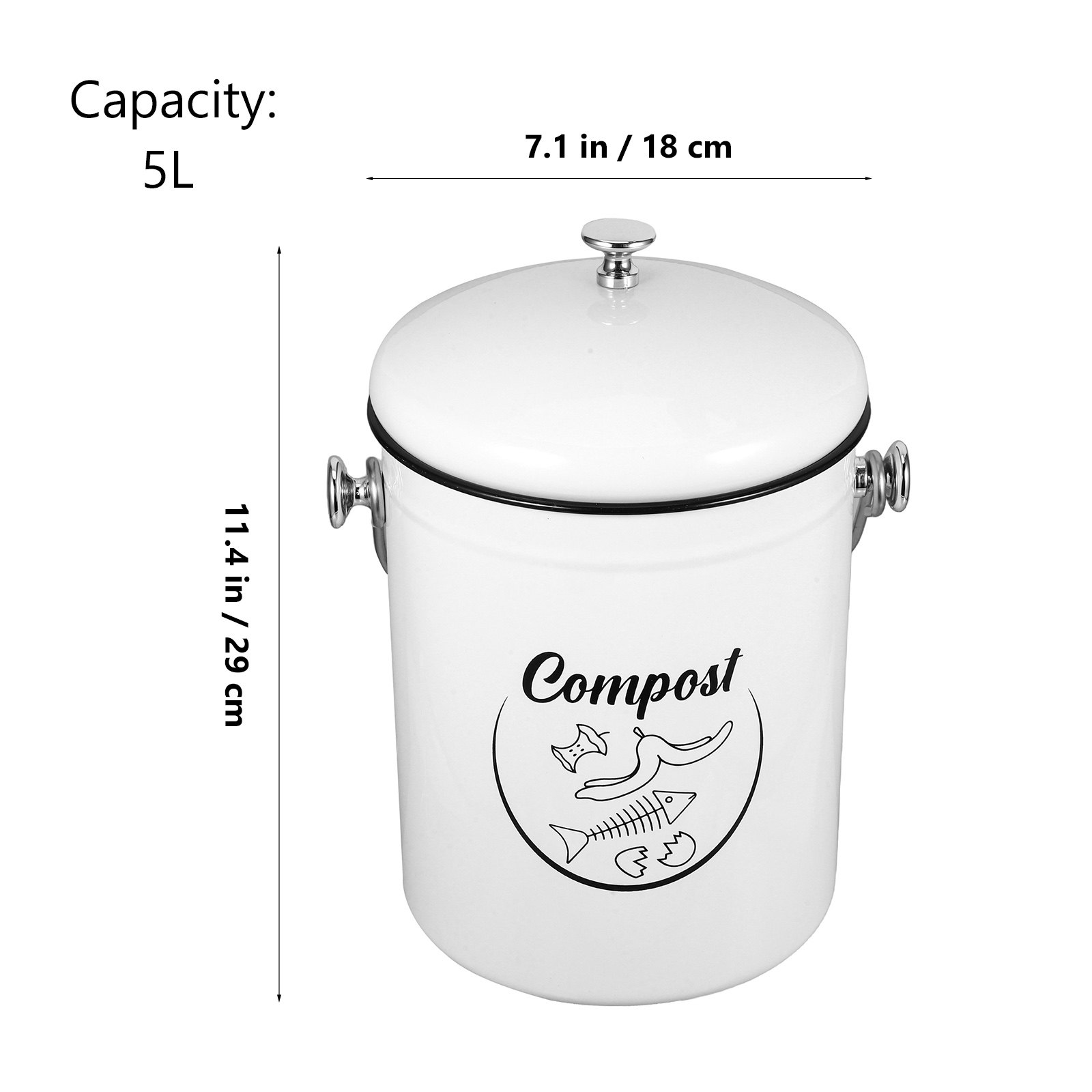 5L Küchen-Kompostbehälter aus  – Compost Bin Countertop Bewertung und Preis