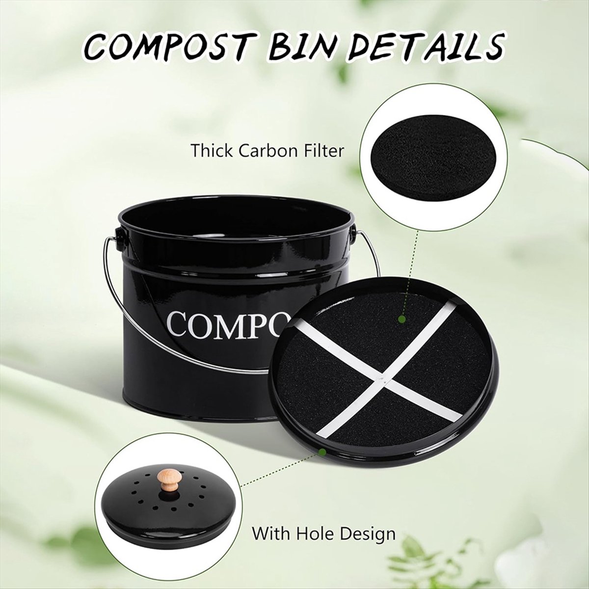 Küchenkompostbehälter für die  – Compost Bin Countertop Bewertung und Preis